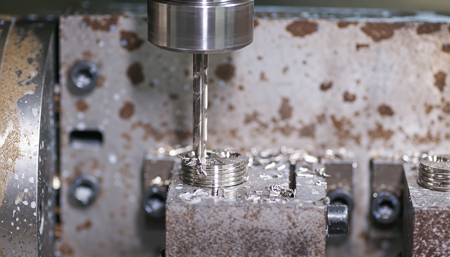 Precision CNC machining of an internal waterway component