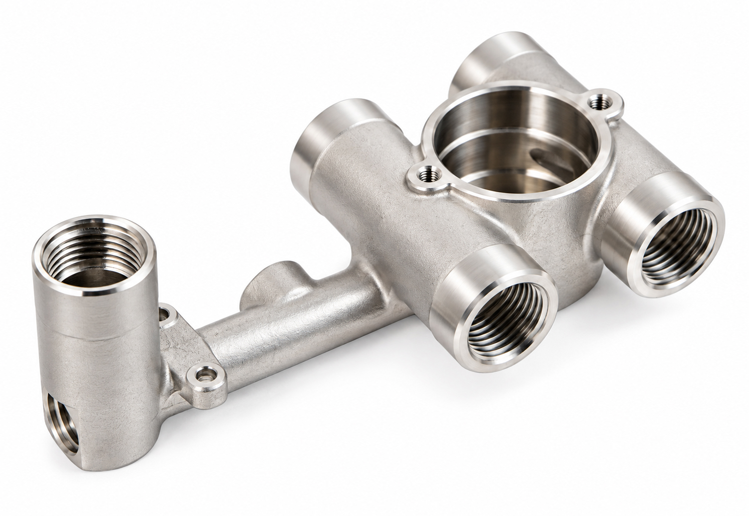 SUS316L water-contact body with cast and machined passages