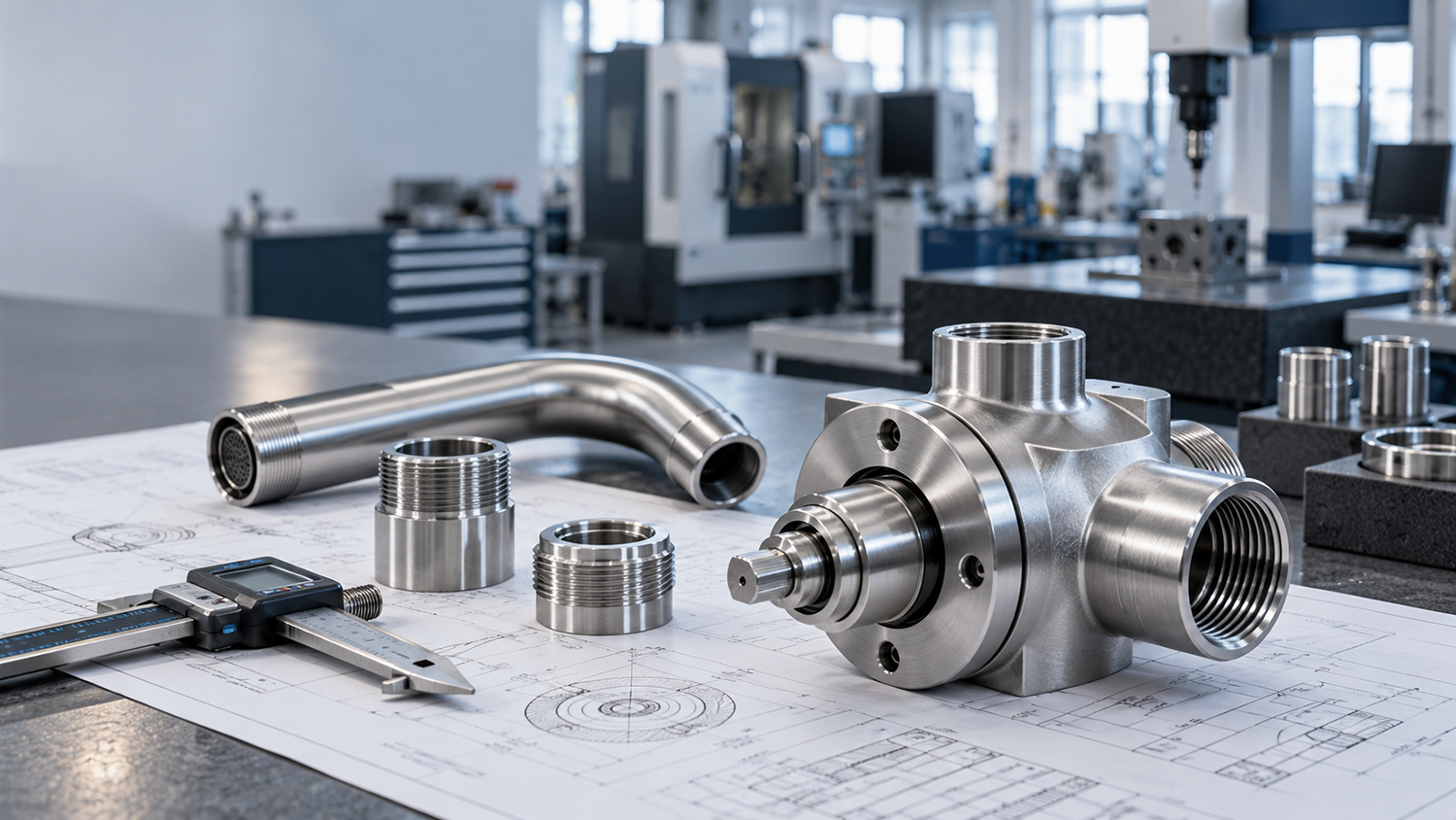 Precision metal components and engineering drawing